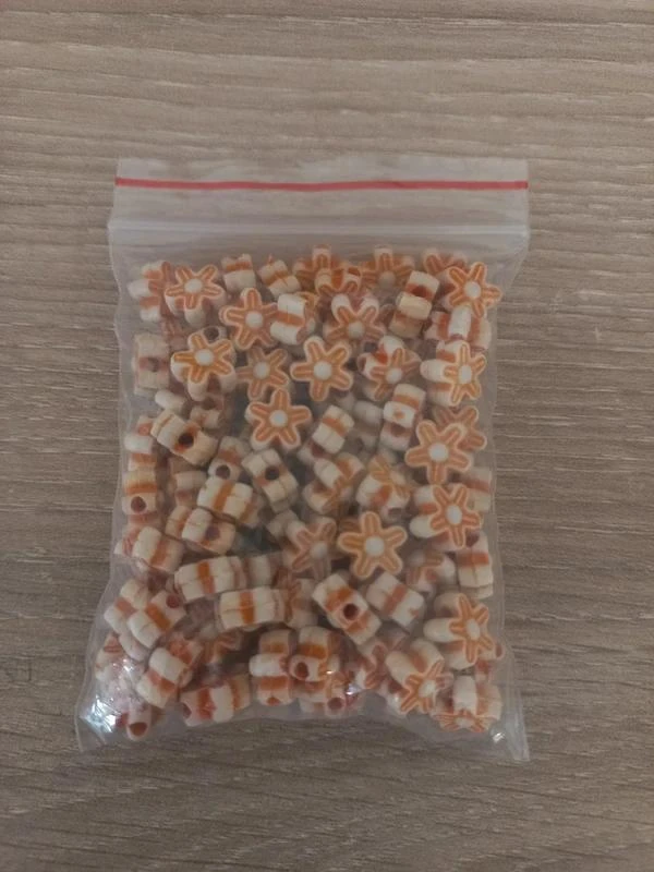 Lot De Perles Acrylique Orange "Fleur"